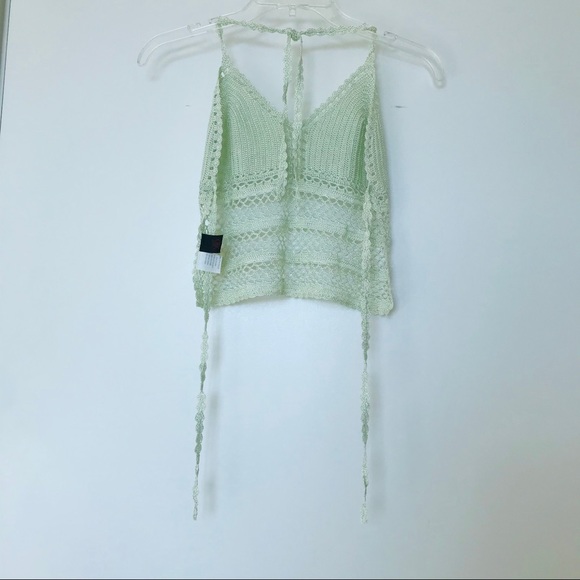 Knit Crop Top in mint green - Picture 5 of 5
